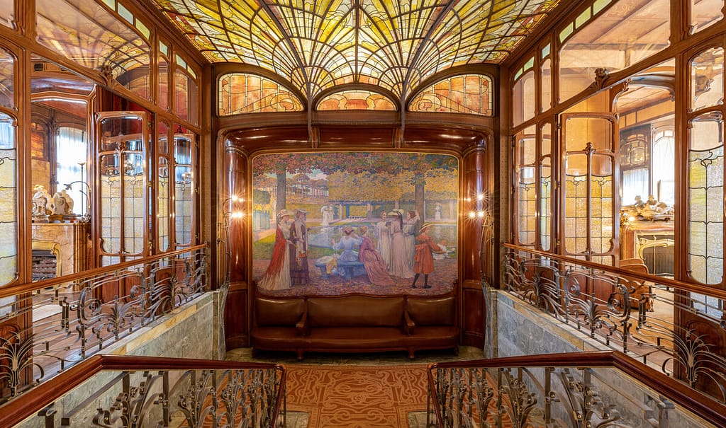 Art-nouveau-interieur in een Brussels museum