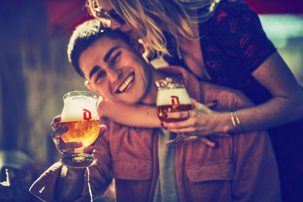 Duvel in het typische tulpglas